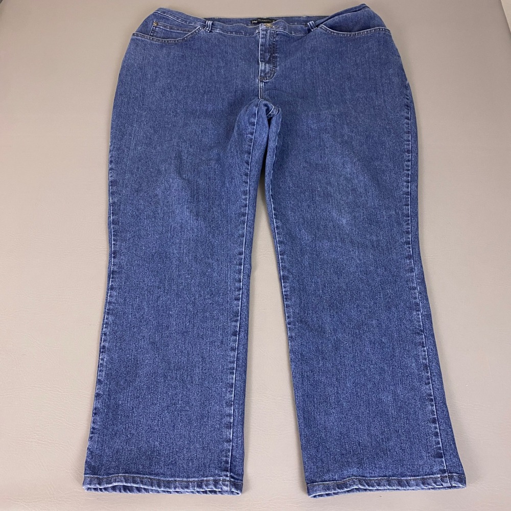 Lee Relaxed Fit Jeans Women's Plus Size 22W Straight Leg Medium Wash Blue Denim*